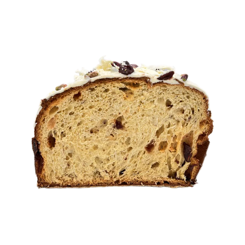 Colomba "Carrettu"con Chunks di Cioccolato Bianco, Fragoline e Crema al Pistacchio Extra